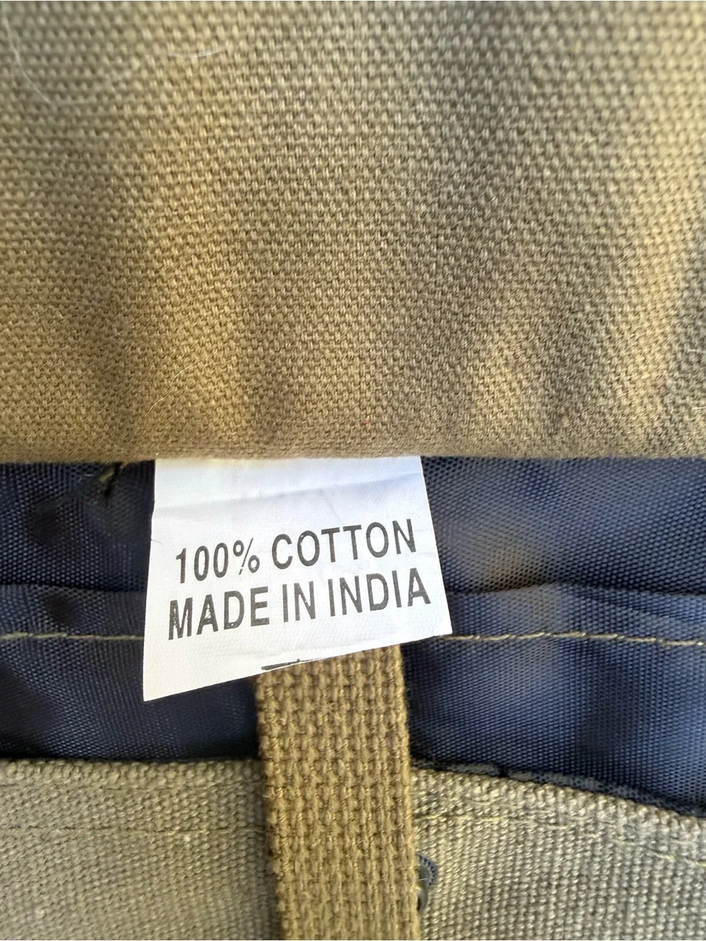 Olive Green Tactical Canvas Crossbody Bag - Men